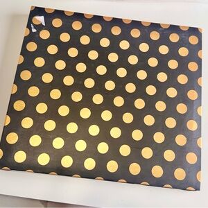 RECOLLECTIONS Black & Gold Polka Dot Scrapbook Photo Album